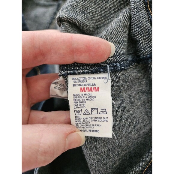 Tommy Hilfiger Vintage Y2K Denim Dress Sz M Dropped Waist Button Front Stretch - Picture 11 of 11